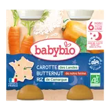 Petits pots soir carottes butternut et riz bio (dès 6 mois) - 2x200g