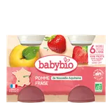 Petits pots pomme fraise bio (dès 6 mois) - 2x130g