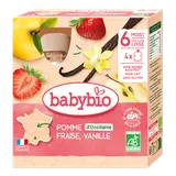 Gourdes pomme fraise vanille bio (dès 6 mois) - 4x90g