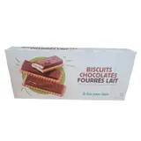 Biscuits chocolatés fourrés au lait bio