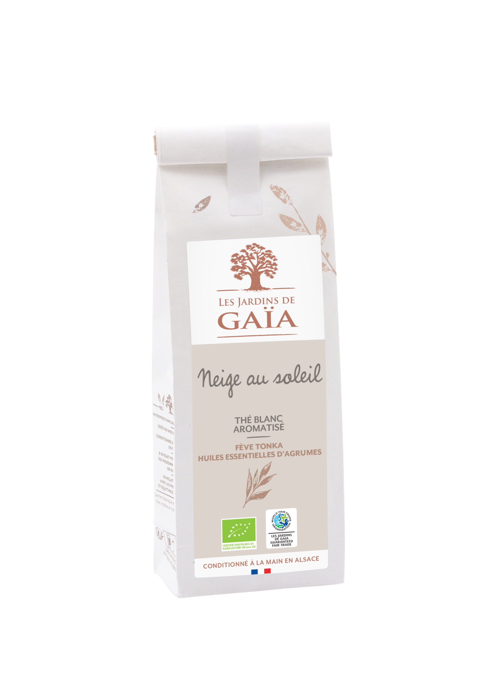Thé blanc Neige au soleil - tonka, huiles essentielles agrumes bio et équitable
