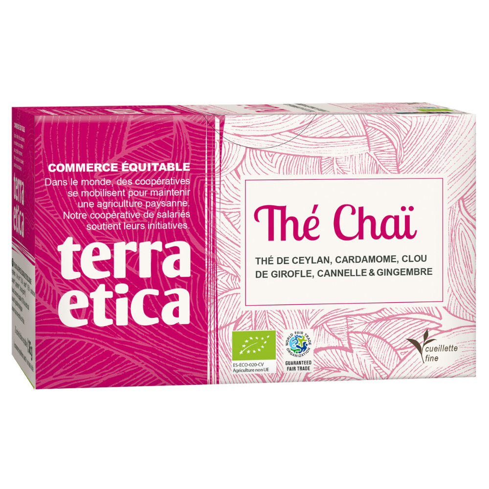 Thé noir chaï bio équitable x 20