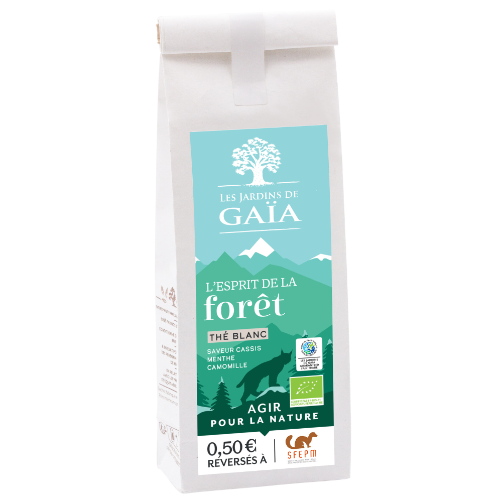 Thé blanc L'Esprit de la forêt - cassis menthe camomille bio et équitable