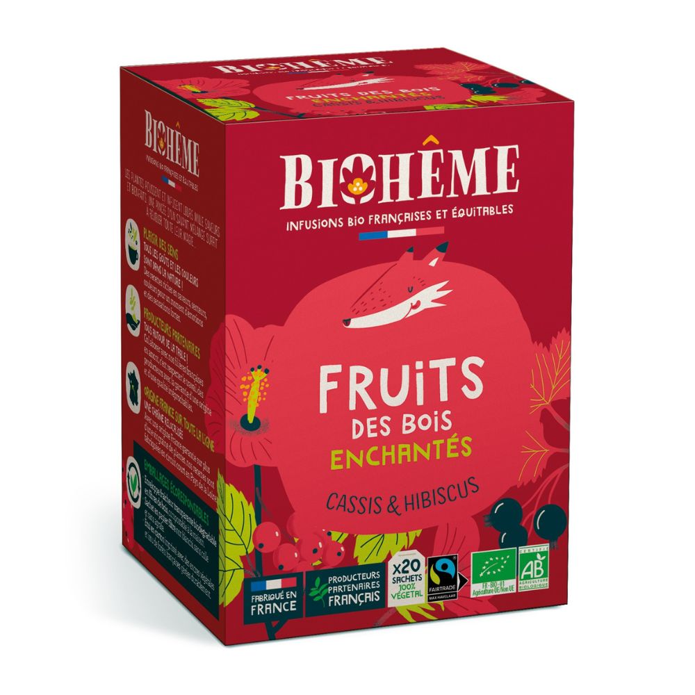 Infusion fruits rouges cassis hibiscus bio x 20