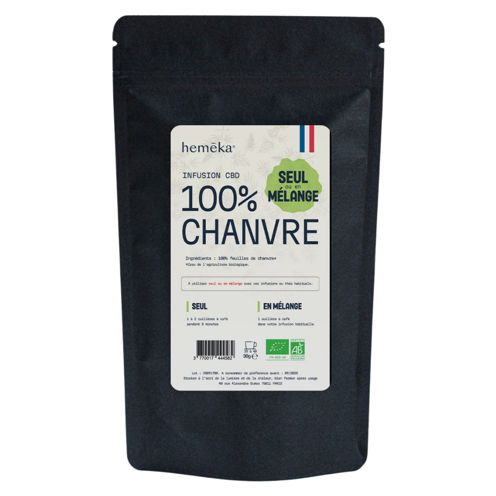 Tisane 100% chanvre (seul ou en mélange) bio