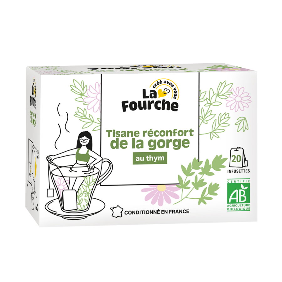 Tisane Réconfort de la gorge - thym bio x 20