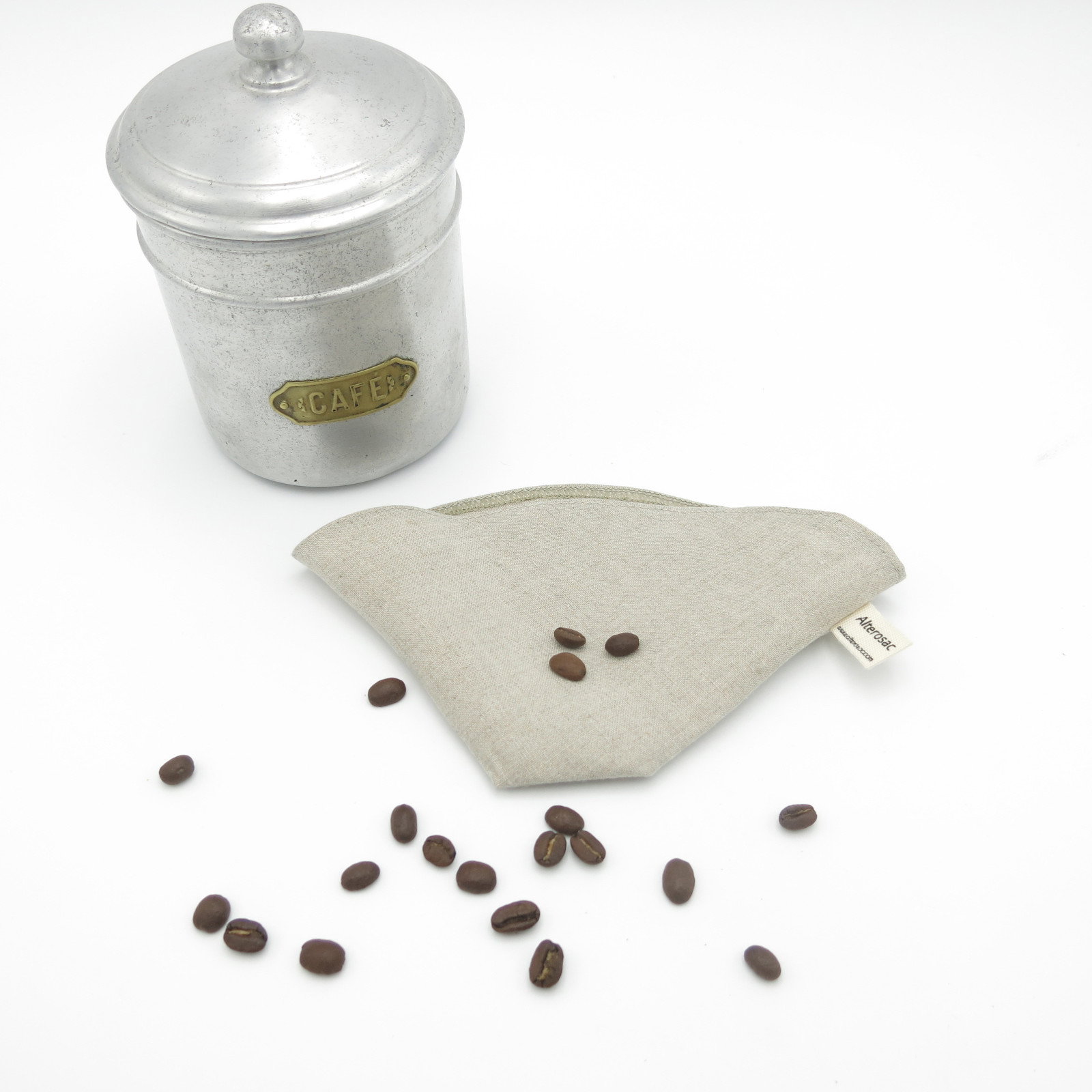 Filtre à café réemployable en lin bio
