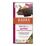 Chocolat noir 70% quinoa croustillant et caramélisé bio et équitable