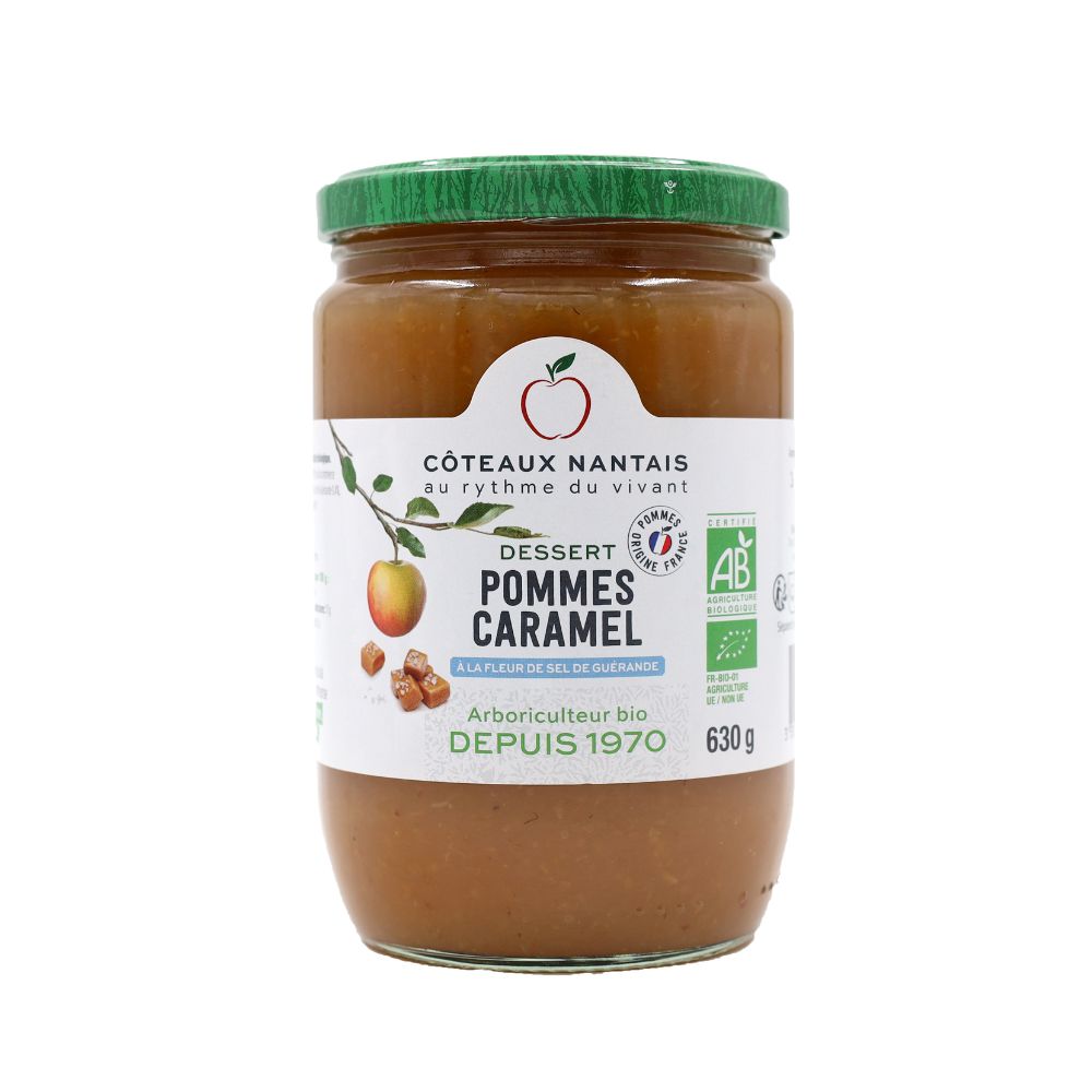 Dessert pomme caramel bio
