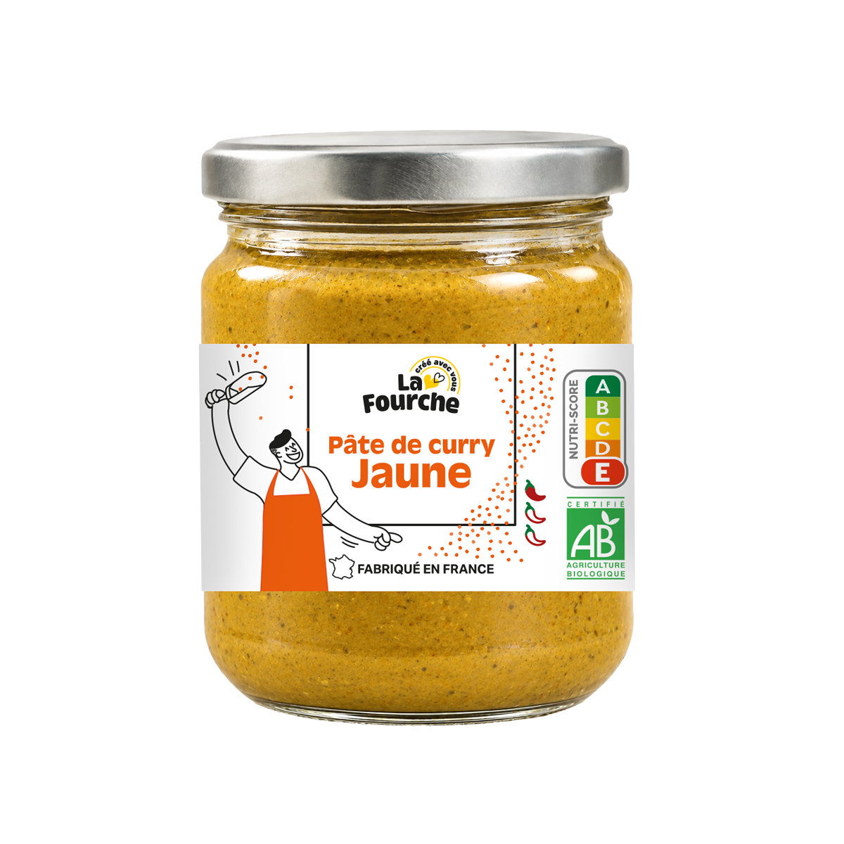 Pâte de curry jaune bio
