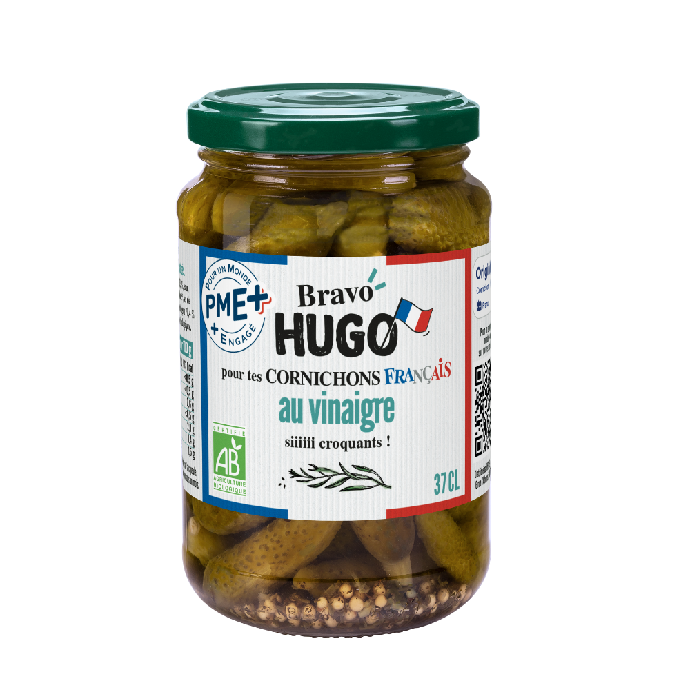 Cornichons français à l'estragon et au vinaigre bio