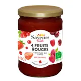 Confiture extra de quatre fruits rouges bio