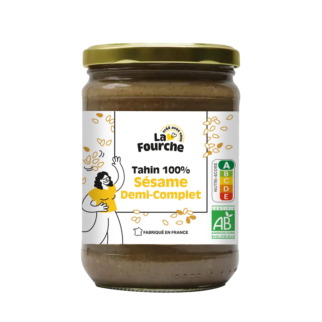 Tahin 100% sésame demi-complet bio