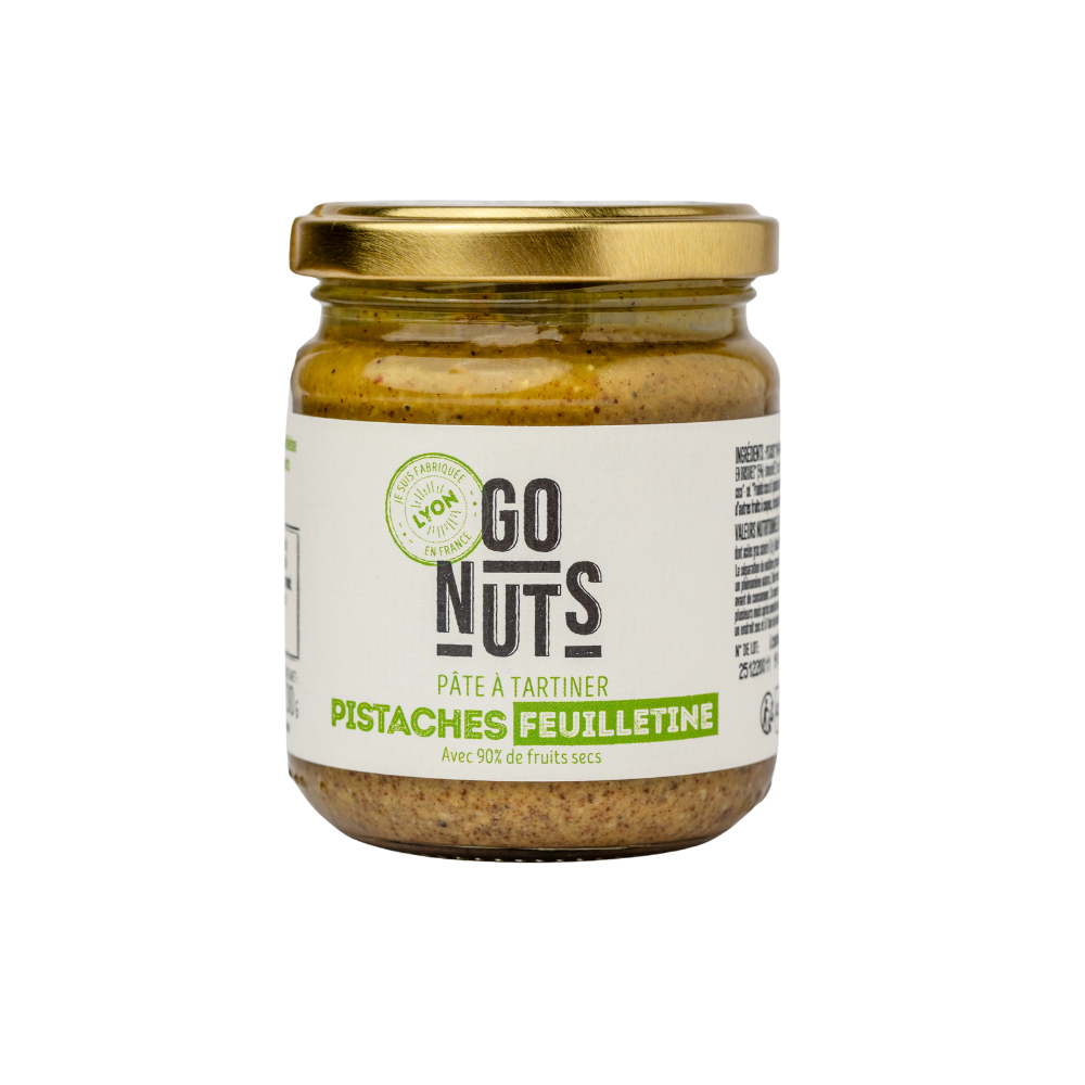 Pâte à tartiner pistaches feuilletine bio