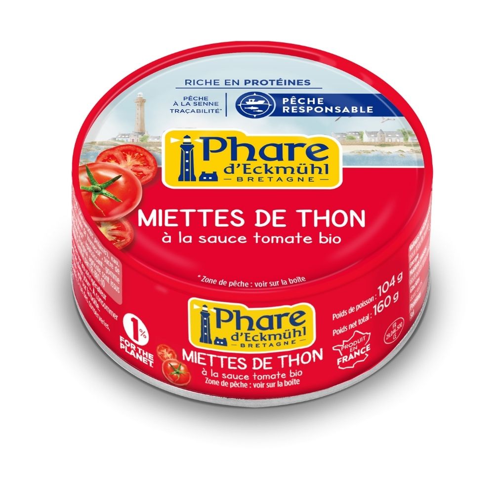Miettes de thon à la tomate bio