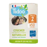 Couches taille 2 (3-6kg) avec matières d'origine naturelle x 50