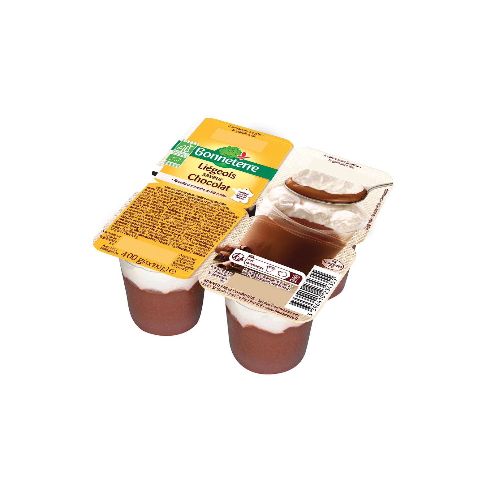Liégeois au chocolat bio