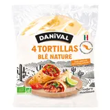 Tortillas wraps de blé nature bio - env 23 cm - x4