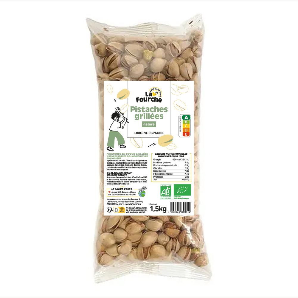 Pistaches grillées nature bio