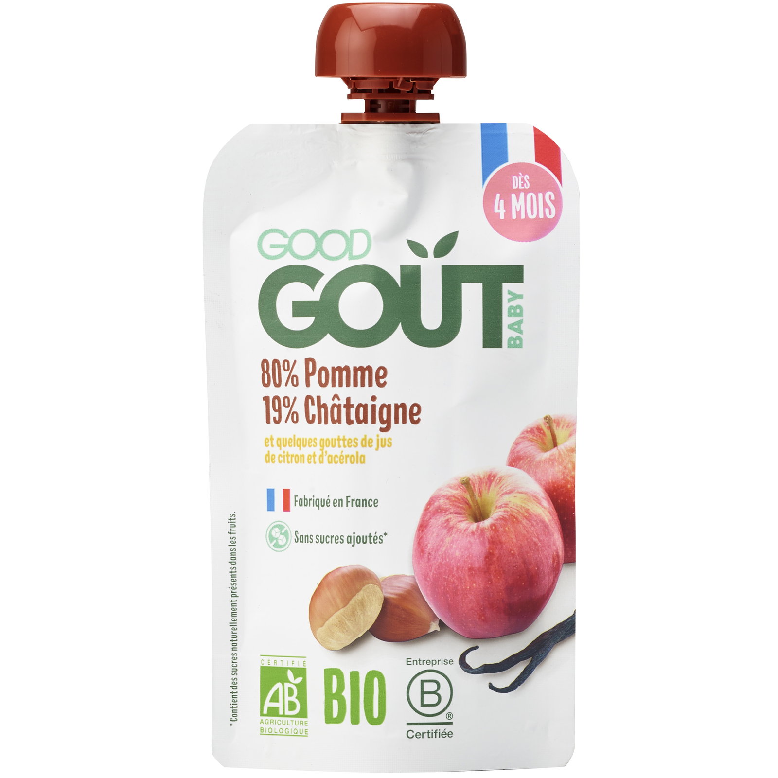 Gourde pomme châtaigne bio (dès 4 mois)