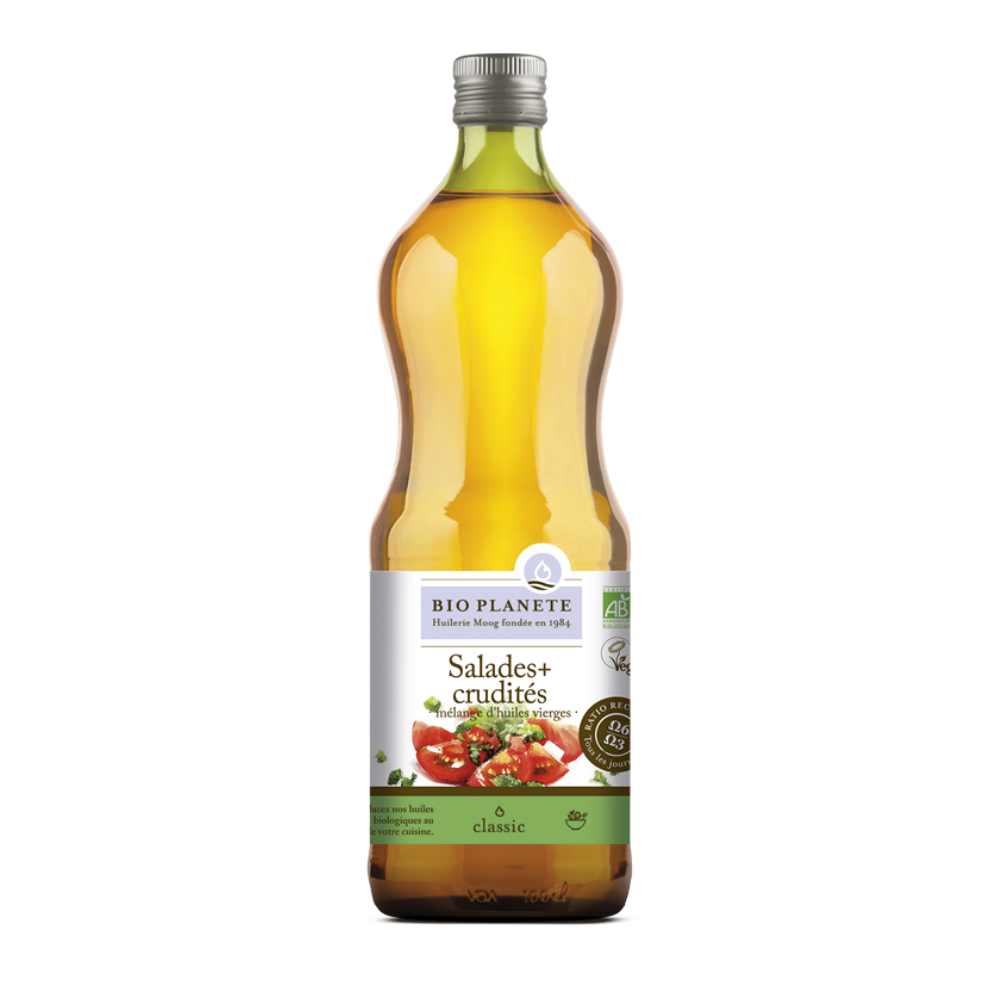 Huile pour salades et crudités - colza, olive et tournesol bio