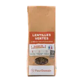 Lentilles vertes en conversion