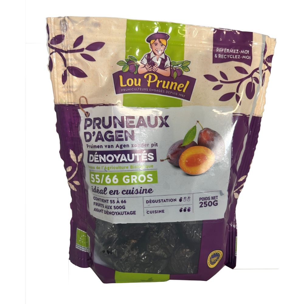Pruneaux d'Agen dénoyautés gros 55/66 bio