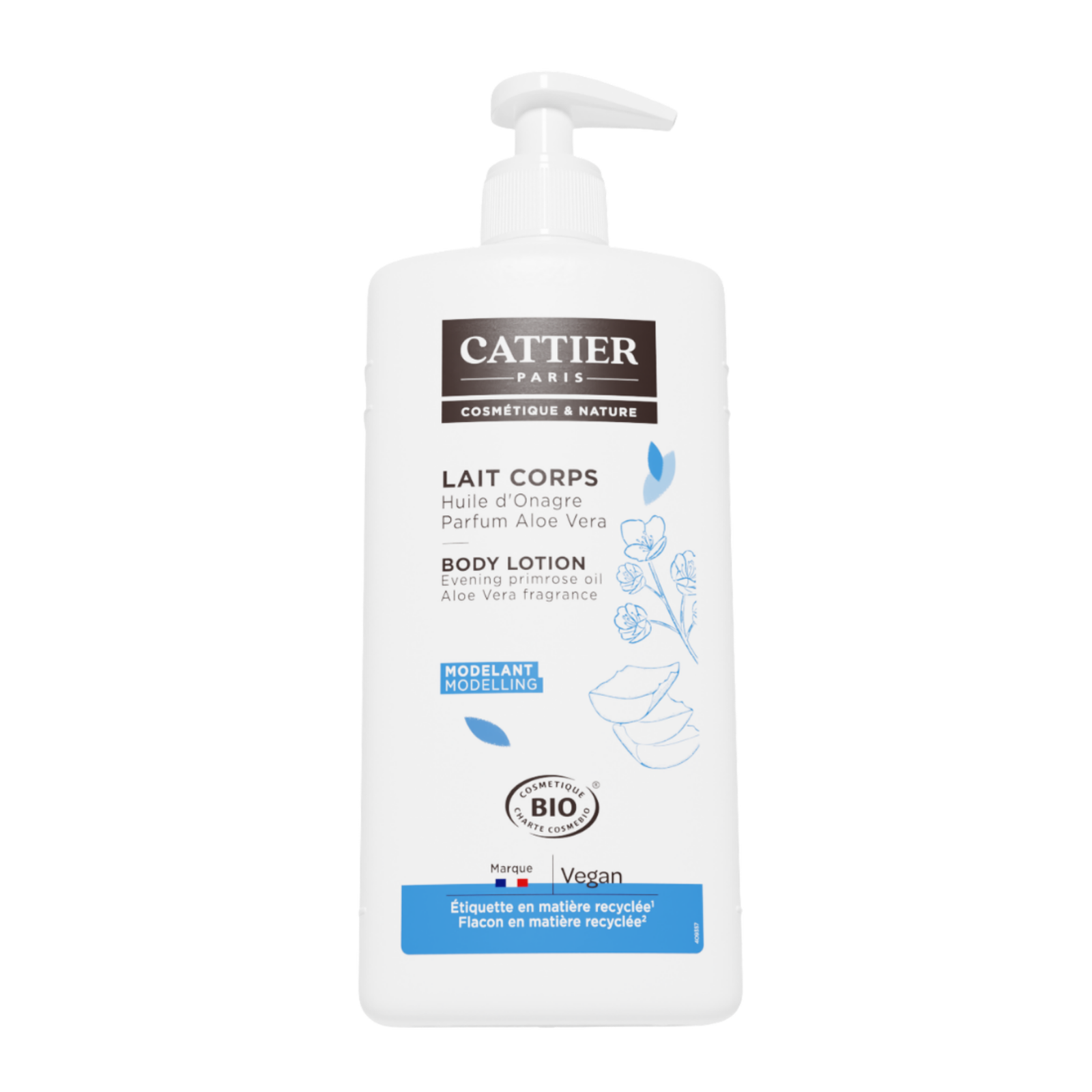 Lait corps modelant huile d'onagre parfum aloe vera