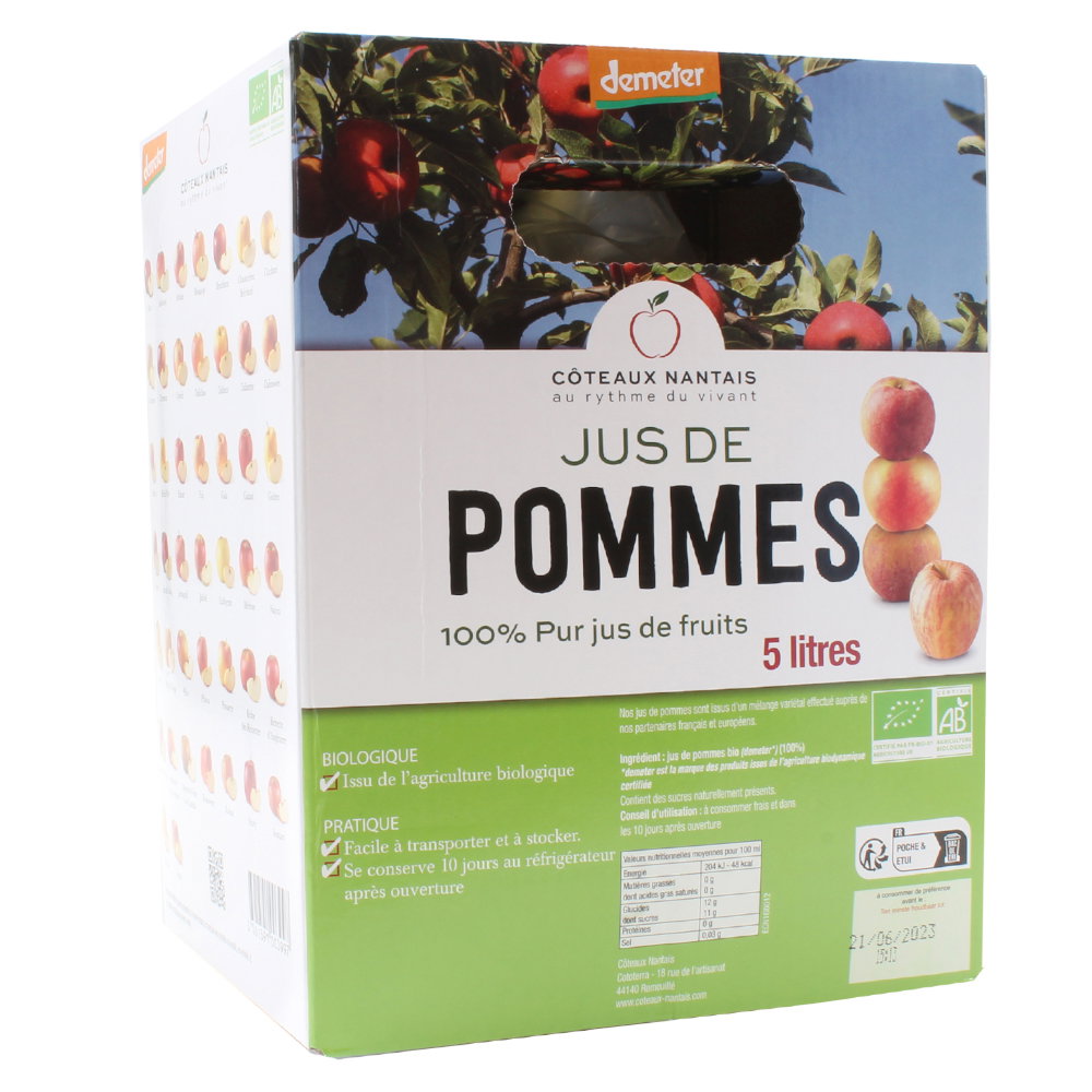 Jus de pommes Demeter bib bio