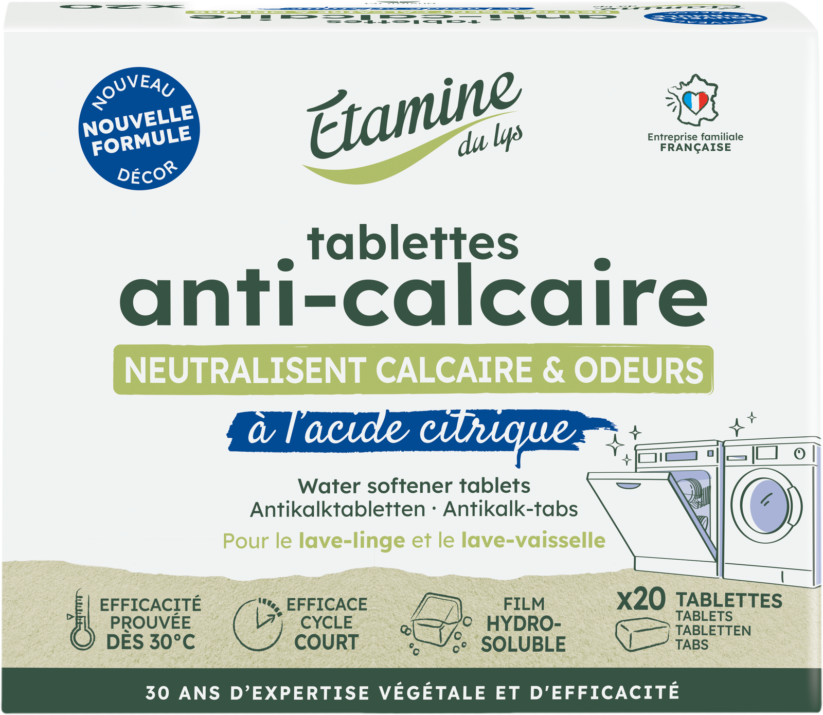 Anti calcaire lave vaisselle et lave linge x 20