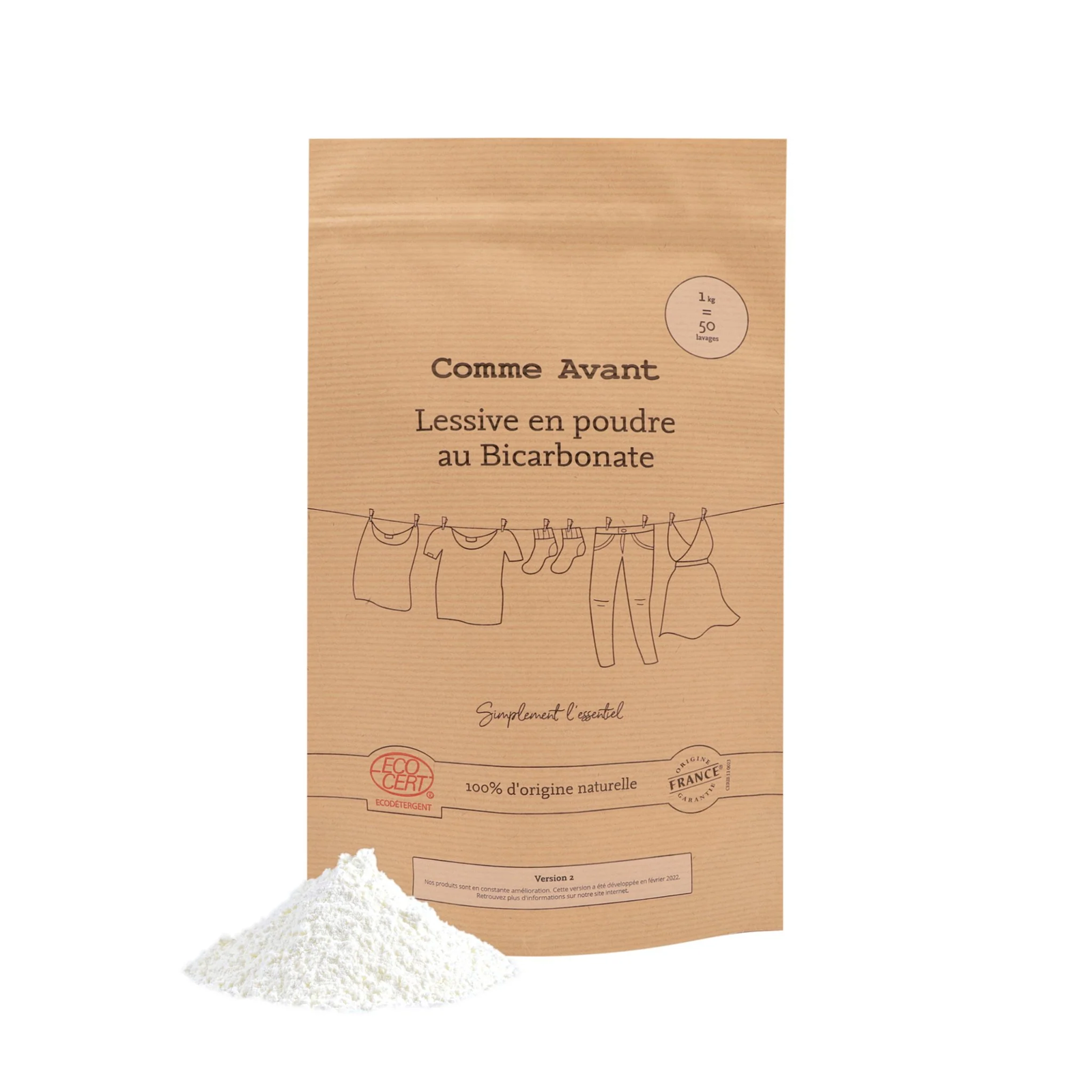 Lessive en poudre au bicarbonate