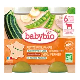 Petits pots midi petits pois panais courgette veau bio (dès 6 mois) - 2x200g