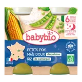 Petits pots soir petits pois maïs riz bio (dès 6 mois) - 2x200g