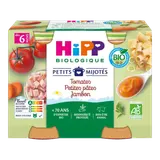 Petits pots midi tomates petites pâtes jambon bio (dès 6 mois) - 2x190g