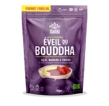Petit déjeuner éveil du bouddha açaï banane fraise bio