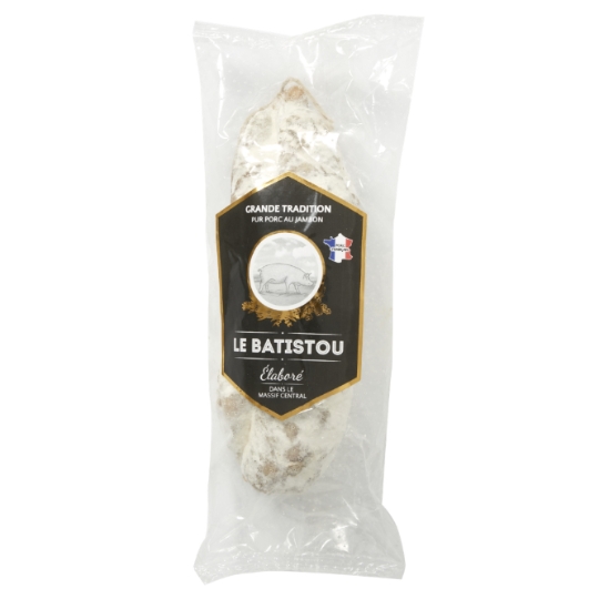 Saucisson Sec Grande Tradition Pur Porc au Jambon LE BATISTOU