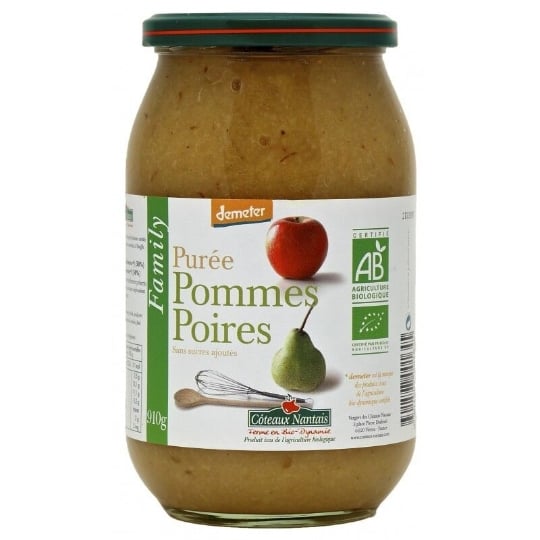 Puree Pomme Poire Sans Sucre 910 G - Coteaux Nantais CÔTEAUX NANTAIS