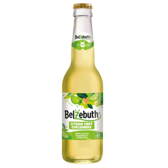 Bière Blanche Gingembre Citron Vert 4,5% BELZEBUTH