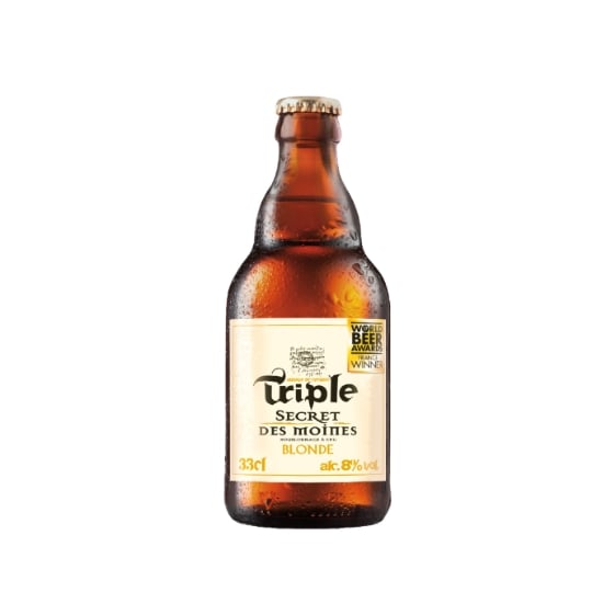 Bière Blonde d'Abbaye 8% TRIPLE SECRET DES MOINES