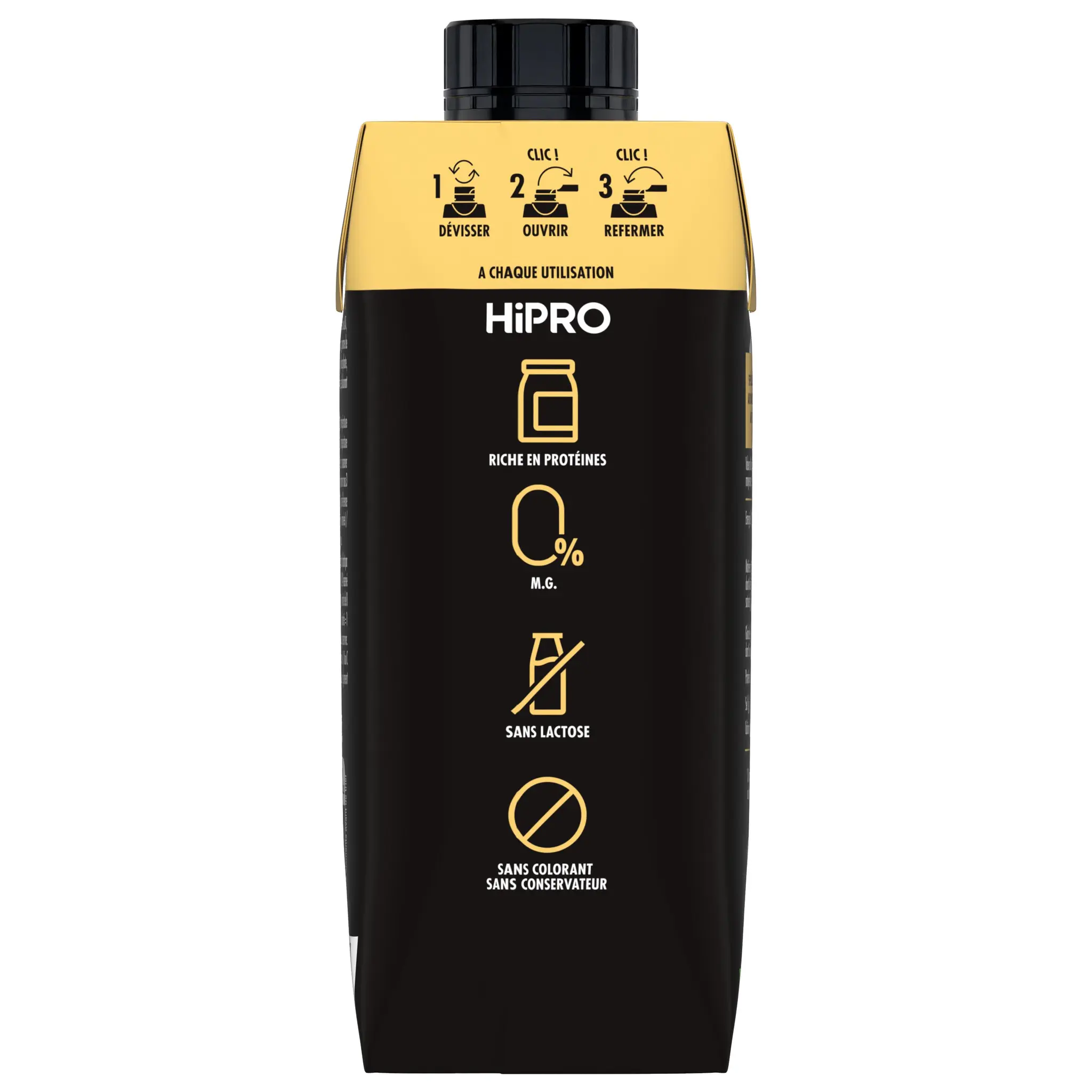 HIPRO Yaourt à boire protéiné saveur vanille 0% MG