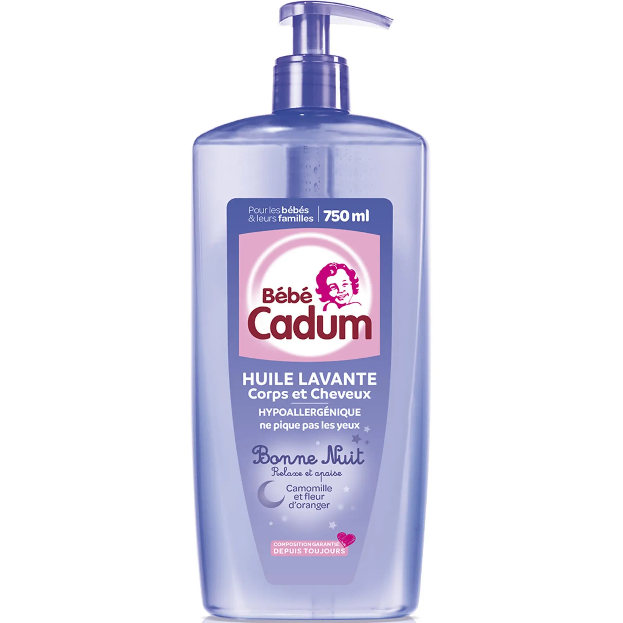 BEBE CADUM Huile lavante corps et cheveux hypoallergénique