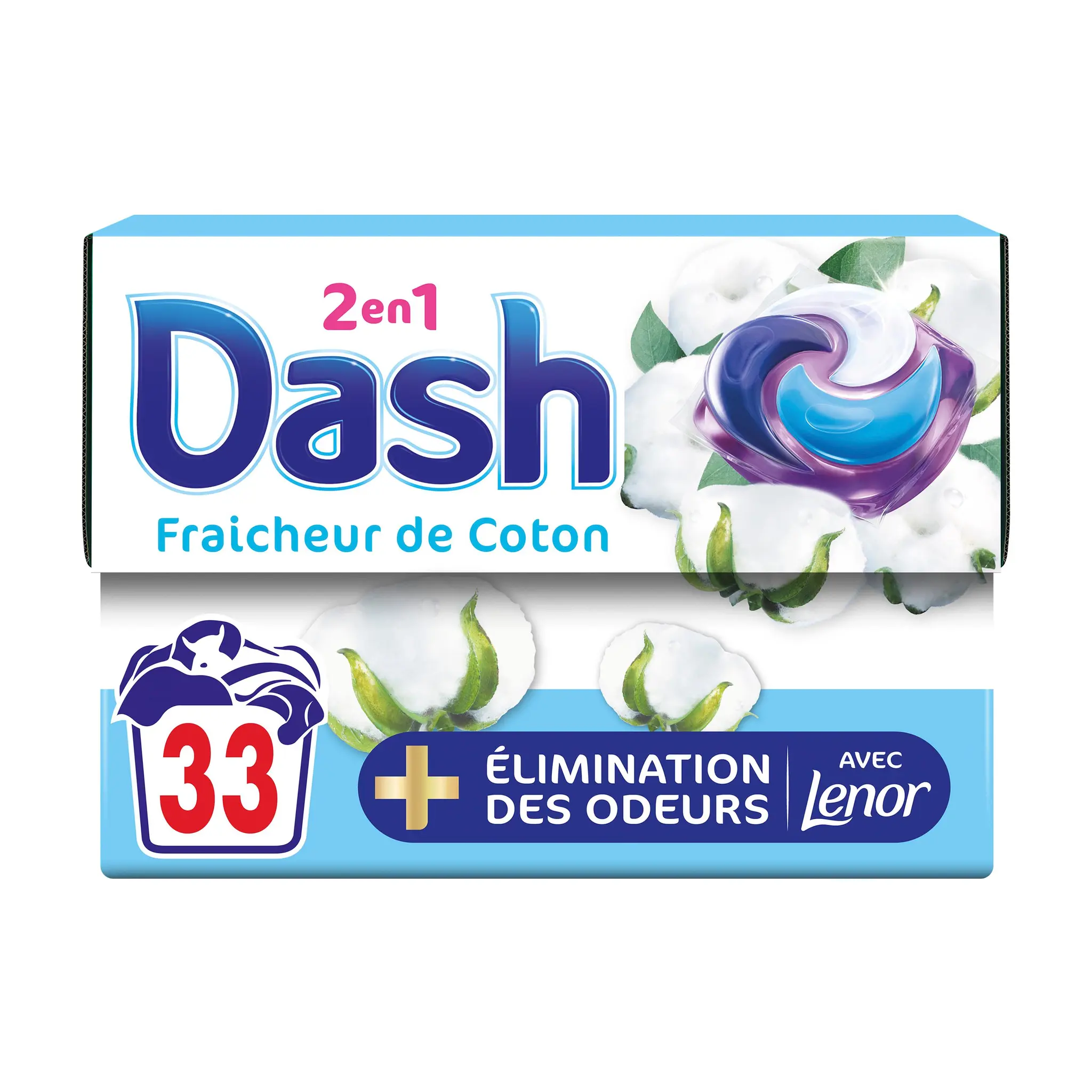 DASH All-in-1 Pods détergent capsules fraîcheur de coton