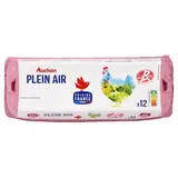 Auchan Oeufs de poules élevées en plein air Label Rouge, 12 oeufs