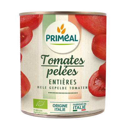 Priméal Tomates pelées entières bio en conserve, 800g