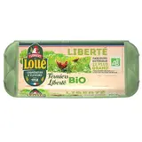 Loué Oeufs bio fermier calibre moyen, 10 oeufs
