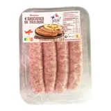 Auchan Saucisses de Toulouse, 4x100g