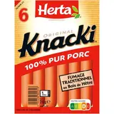 Herta Knacki Original 100 % Pur Porc, 6 saucisses -210g