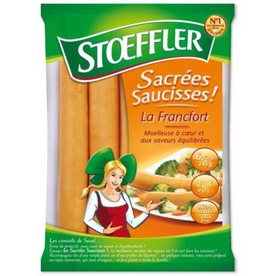 Stoeffler Saucisses de Francfort, 6 saucisses - 240g