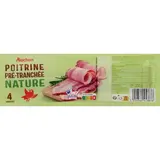 Auchan Poitrine Nature Prétranchée, 4 tranches - 300g