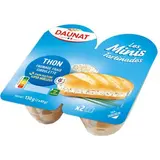 DAUNAT Mini Sandwich Thon Fromage Frais et Ciboulette, 2x65g